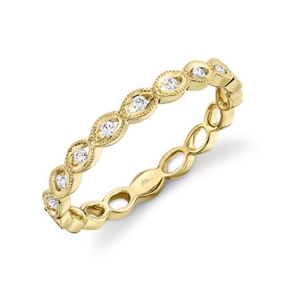 14K Yellow Gold Diamond Stackable Ring Gray's Jewelers Bespoke Saint James, NY