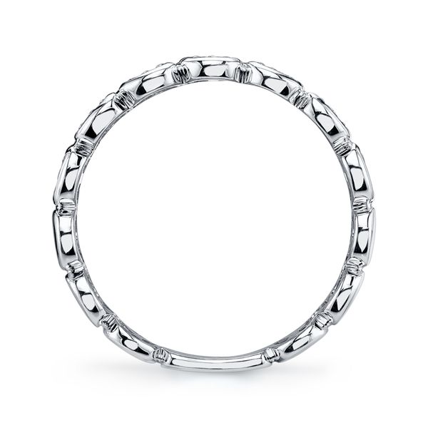 14K White Gold Diamond Baguette Band Image 3 Gray's Jewelers Bespoke Saint James, NY