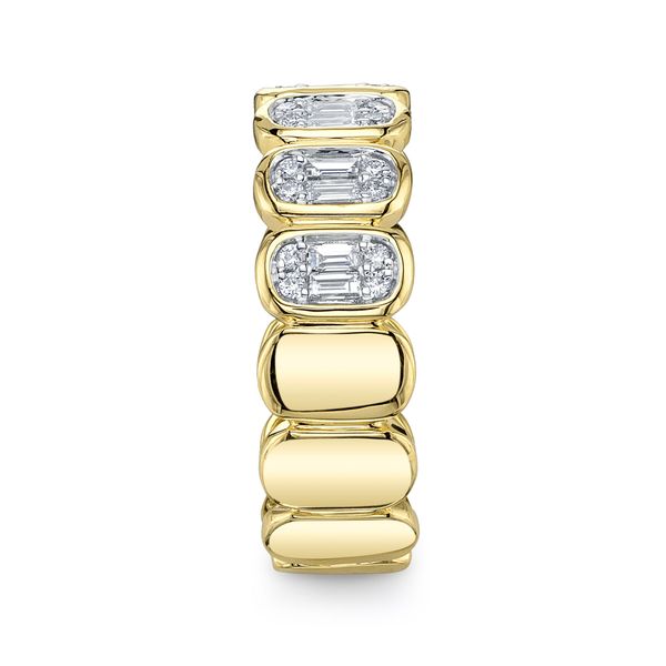14K Yellow Gold Diamond Baguette Band Image 2 Gray's Jewelers Bespoke Saint James, NY