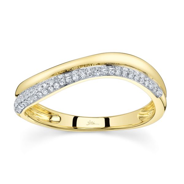 14K Yellow Gold Diamond Pave Ring Image 4 Gray's Jewelers Bespoke Saint James, NY
