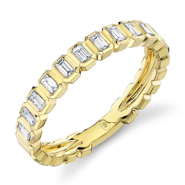 14K Yellow Gold Diamond Baguette Bezel Band Gray's Jewelers Bespoke Saint James, NY