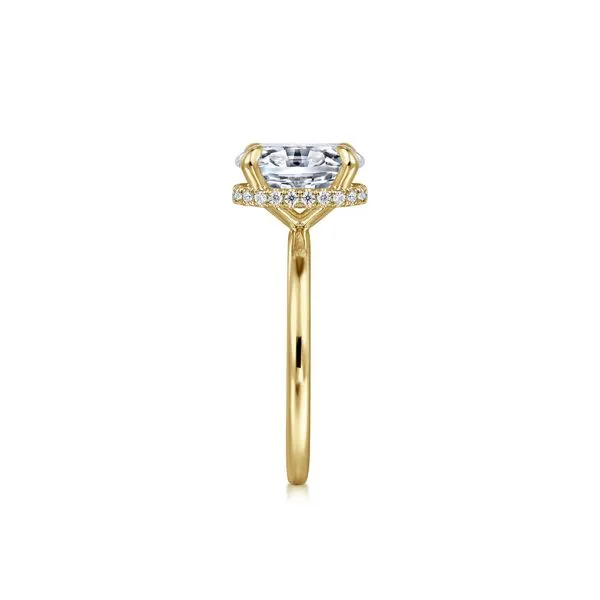 14K YELLOW GOLD OVAL DIAMOND ENGAGEMENT RING SEMI-MOUNTING Image 4 Gray's Jewelers Bespoke Saint James, NY