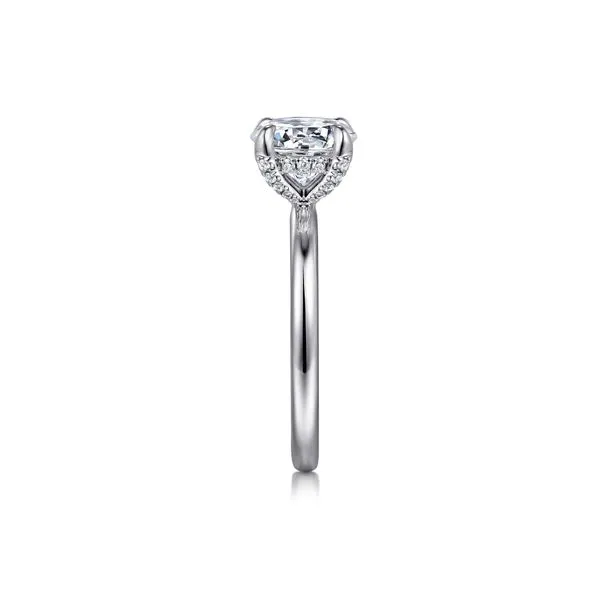 14K WHITE GOLD ROUND DIAMOND ENGAGEMENT SEMI-MOUNTING Image 4 Gray's Jewelers Bespoke Saint James, NY