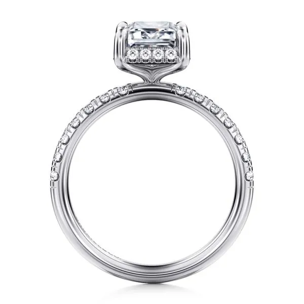 14K White Gold Diamond Engagement Ring Semi-Mounting Image 2 Gray's Jewelers Bespoke Saint James, NY