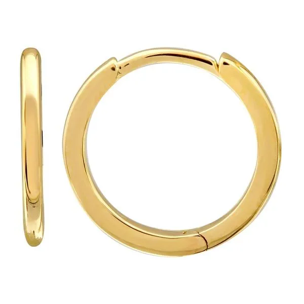 14k Yellow Gold Huggie earrings Gray's Jewelers Bespoke Saint James, NY