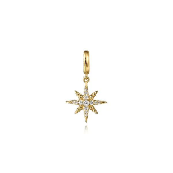 14K Yellow Gold Diamond Star Charm Gray's Jewelers Bespoke Saint James, NY