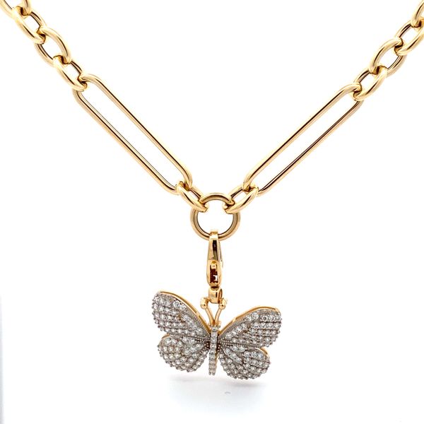 14K Elongated and Round Link Necklace Image 2 Gray's Jewelers Bespoke Saint James, NY