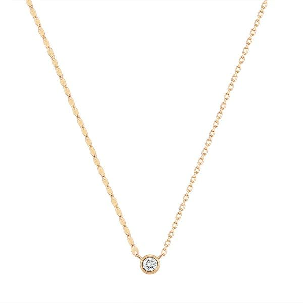 Nola - 14K Yellow Gold Diamond Bezel Necklace Gray's Jewelers Bespoke Saint James, NY