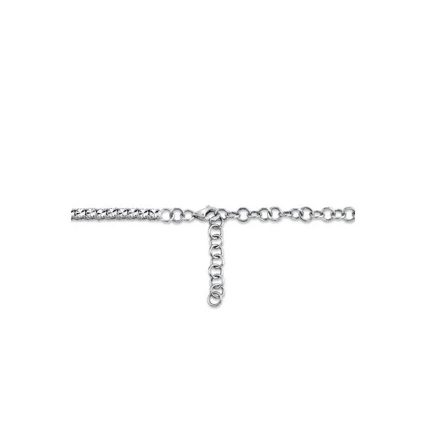 14K White Gold Diamond Tennis Necklace Image 3 Gray's Jewelers Bespoke Saint James, NY
