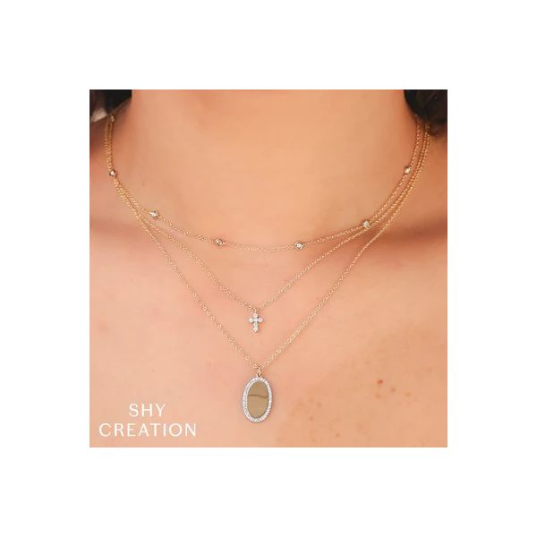 14K Yellow Gold Diamonds By The Yard Necklace Image 2 Gray's Jewelers Bespoke Saint James, NY