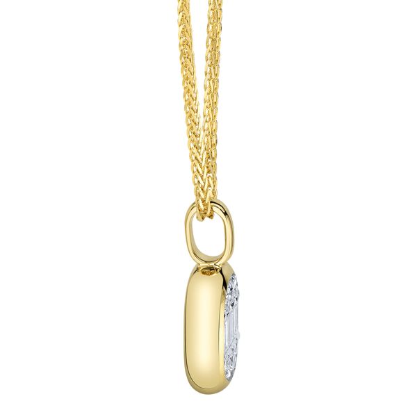 14K Yellow Gold Diamond Baguette Chopin Chain Necklace Image 3 Gray's Jewelers Bespoke Saint James, NY