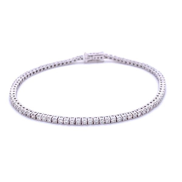 14k White Gold Diamond Tennis Bracelet 7