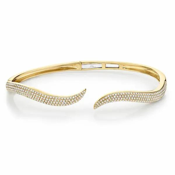 14K YELLOW GOLD DIAMOND PAVE BANGLE Gray's Jewelers Bespoke Saint James, NY