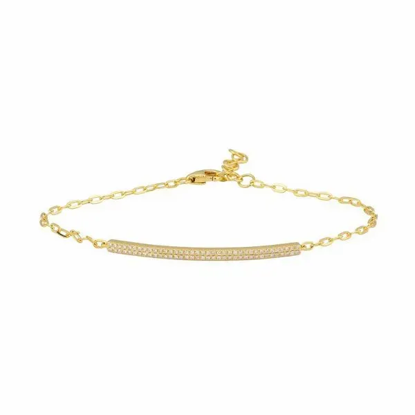 14K Yellow Gold Diamond Bracelet with Paperclip chain Gray's Jewelers Bespoke Saint James, NY