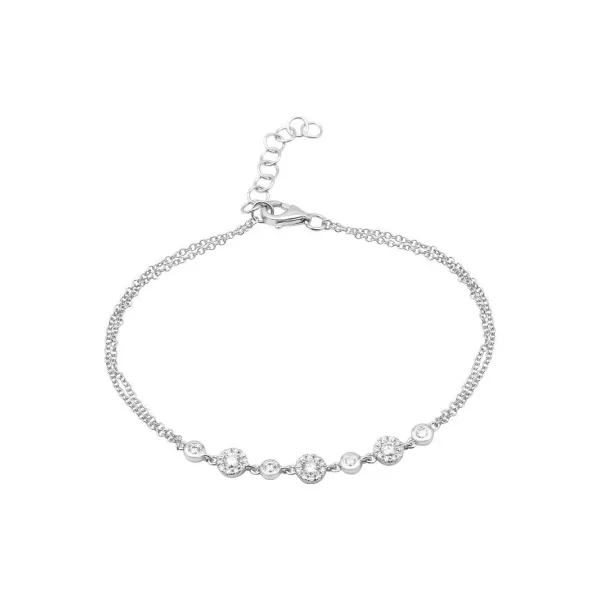14k White Gold Diamond Bracelet Gray's Jewelers Bespoke Saint James, NY