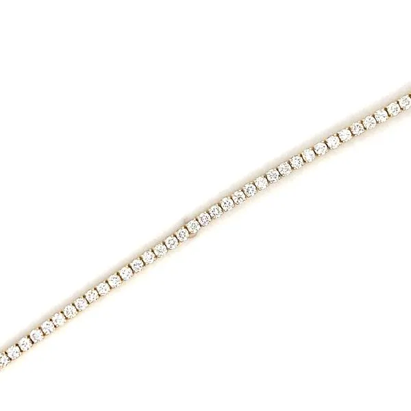 18K Yellow Gold Diamond Tennis Bracelet Image 2 Gray's Jewelers Bespoke Saint James, NY