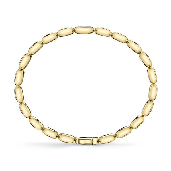 14K Yellow Gold Diamond Baguette Bangle Bracelet Image 3 Gray's Jewelers Bespoke Saint James, NY