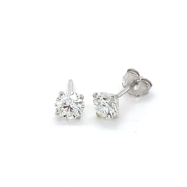 14K White Gold Lab Grown Diamond Stud Earrings Gray's Jewelers Bespoke Saint James, NY