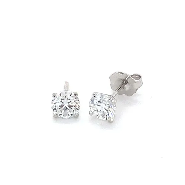 14K White Gold Lab Grown Diamond Stud Earrings Gray's Jewelers Bespoke Saint James, NY