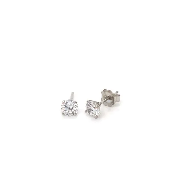 14K White Gold Lab Grown Diamond Stud Earrings 1.01TW Gray's Jewelers Bespoke Saint James, NY