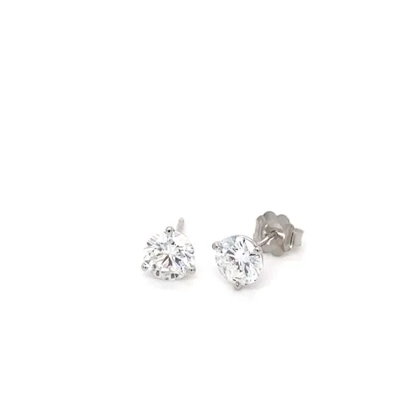 14K White Gold Lab Grown Diamond Stud Earrings 1.60TW Gray's Jewelers Bespoke Saint James, NY