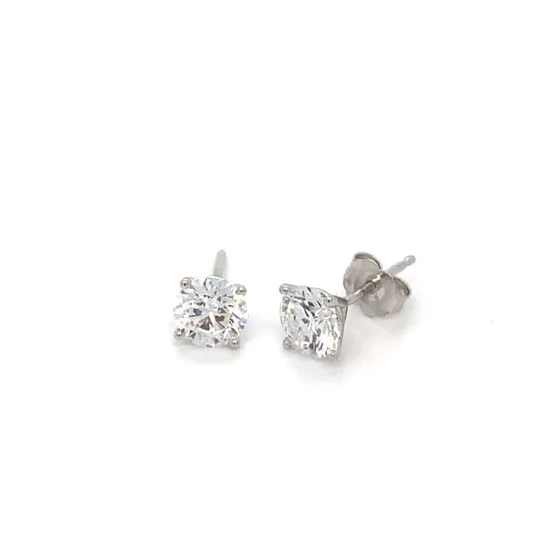 14K White Gold Lab Grown Diamond Stud Earrings 2.11TW Gray's Jewelers Bespoke Saint James, NY