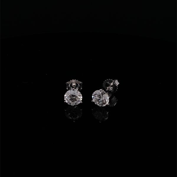 14K White Gold Lab Grown Diamond Stud Earrings Gray's Jewelers Bespoke Saint James, NY
