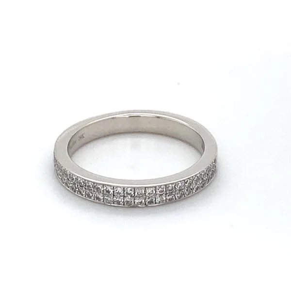 14K White Gold Lab Grown Diamond Band Gray's Jewelers Bespoke Saint James, NY