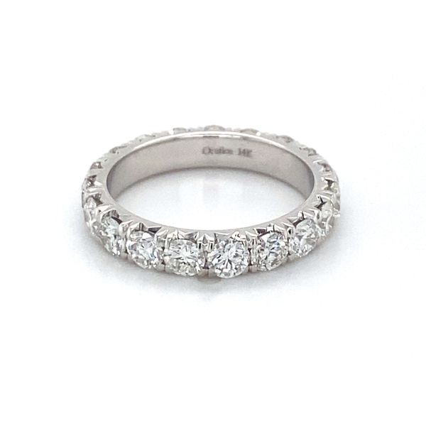 14K White Gold Lab Grown Diamond Eternity Band Gray's Jewelers Bespoke Saint James, NY