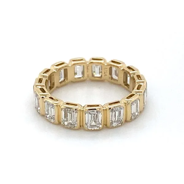 14K Yellow Gold Lab Grown Emerald Cut Diamond Eternity Band Gray's Jewelers Bespoke Saint James, NY