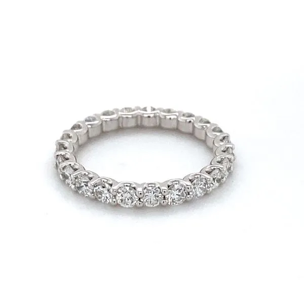 14K White Gold Lab Grown Diamond Eternity Band Gray's Jewelers Bespoke Saint James, NY