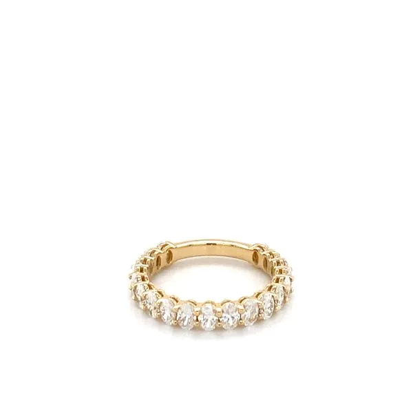 14K Yellow Gold Oval Lab Grown Diamond Band Gray's Jewelers Bespoke Saint James, NY