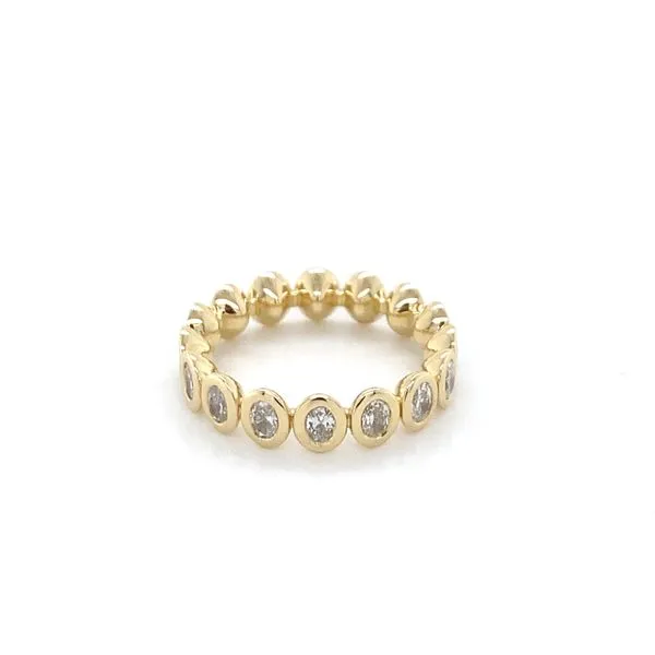 14K Yellow Gold Oval Lab Grown Diamond Eternity Band Gray's Jewelers Bespoke Saint James, NY