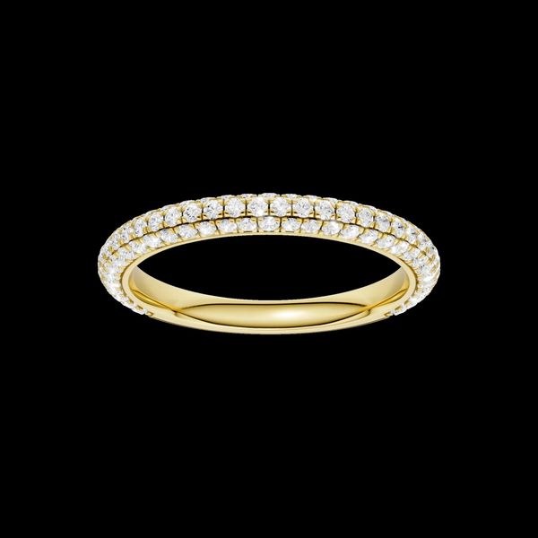 14K Yellow Lab Grown Diamond Hidden Halo Band Gray's Jewelers Bespoke Saint James, NY