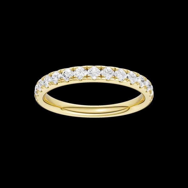 14K Yellow Gold Lab Grown Diamond Tulip Head Matching Wedding Band Gray's Jewelers Bespoke Saint James, NY