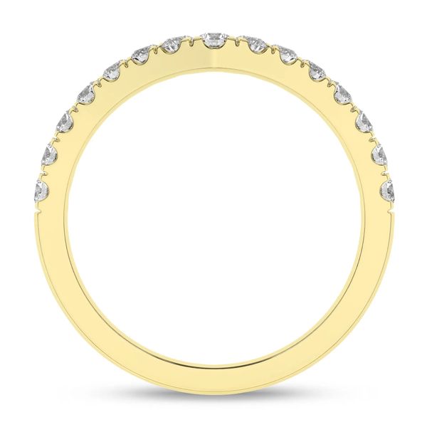 14K Yellow Gold Lab Grown Diamond Contour Band Image 2 Gray's Jewelers Bespoke Saint James, NY