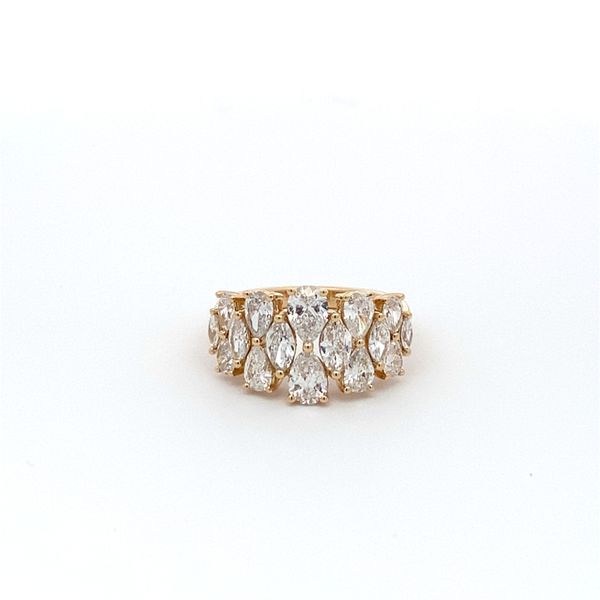 14K Yellow Gold Lab Grown Diamond Marquise and Pear Shape Ring Gray's Jewelers Bespoke Saint James, NY