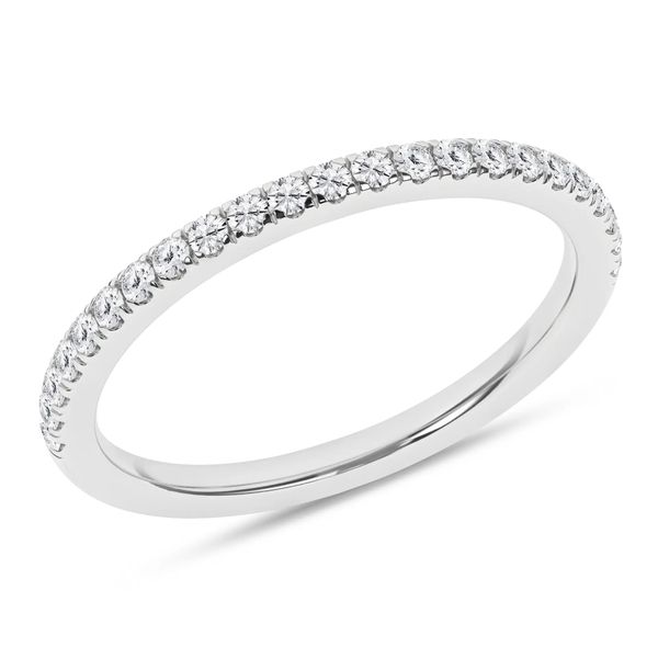 14K White Gold Lab Grown Diamond Wedding Band Gray's Jewelers Bespoke Saint James, NY