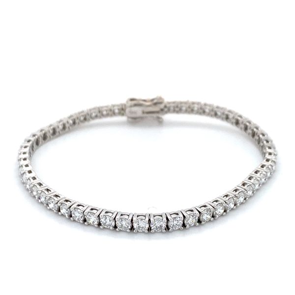 14K White Gold Lab Grown Diamond Tennis Bracelet Gray's Jewelers Bespoke Saint James, NY