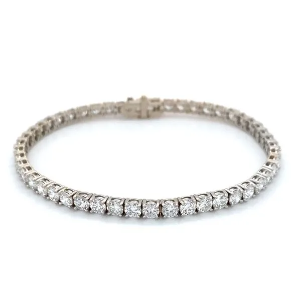 14K White Gold Lab Grown Diamond Tennis Bracelet Gray's Jewelers Bespoke Saint James, NY