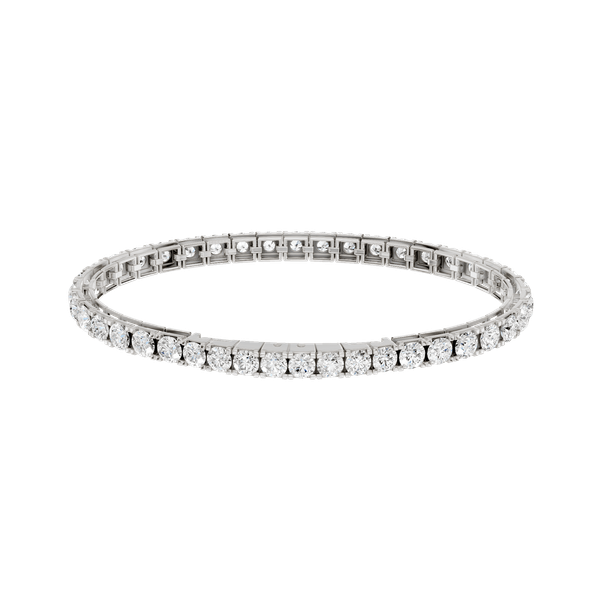 14K White Gold Lab Grown Diamond Eternity Tennis Bracelet Gray's Jewelers Bespoke Saint James, NY