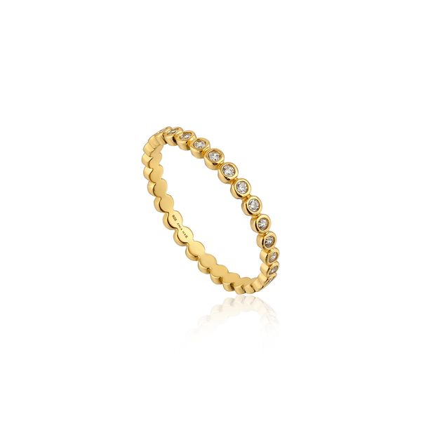Gold Shimmer Half Eternity Ring Gray's Jewelers Bespoke Saint James, NY