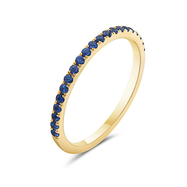 14K Yellow Gold Sapphire Band Gray's Jewelers Bespoke Saint James, NY