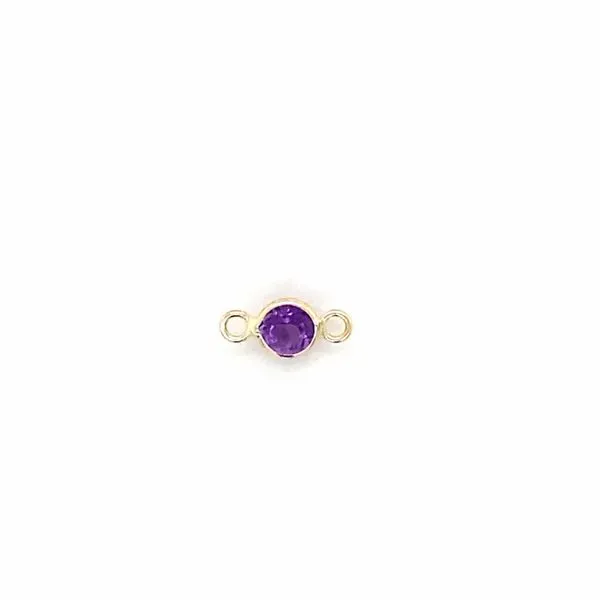 14K Yellow Gold Amethyst Charm for Permanent Jewelry Get Love Linked Gray's Jewelers Bespoke Saint James, NY