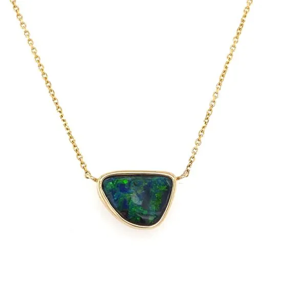 14K YELLOW GOLD OPAL NECKLACE Gray's Jewelers Bespoke Saint James, NY
