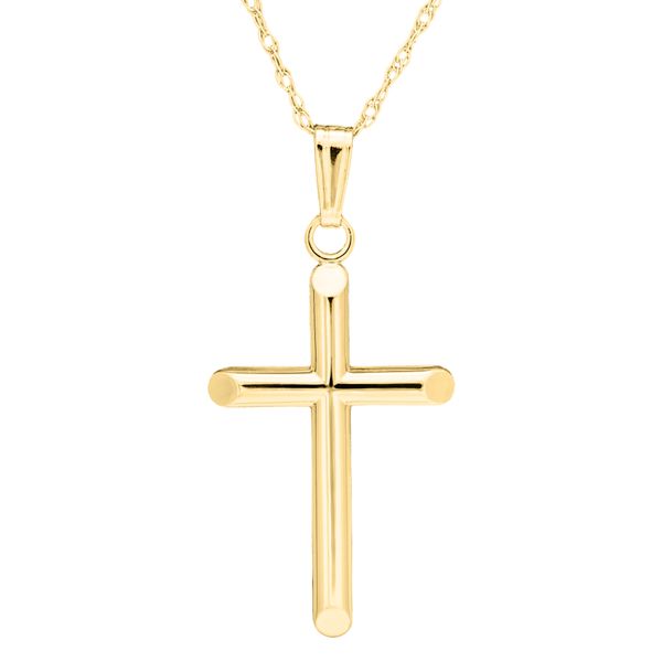 14K Yellow Gold Cross Gray's Jewelers Bespoke Saint James, NY
