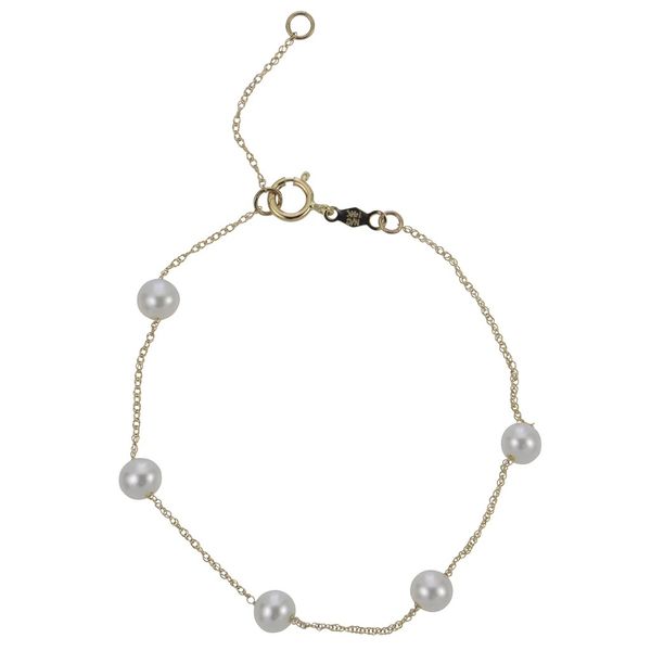 14K Yellow Gold Freshwater Pearl Bracelet Gray's Jewelers Bespoke Saint James, NY