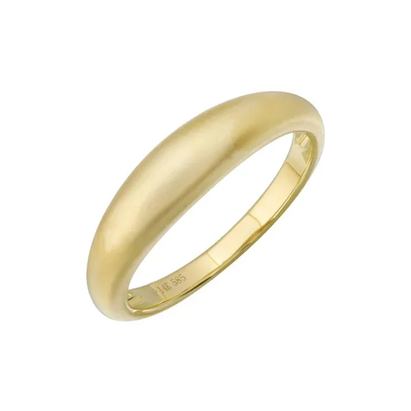 14K Yellow Gold Sand Finish Dome Ring Gray's Jewelers Bespoke Saint James, NY