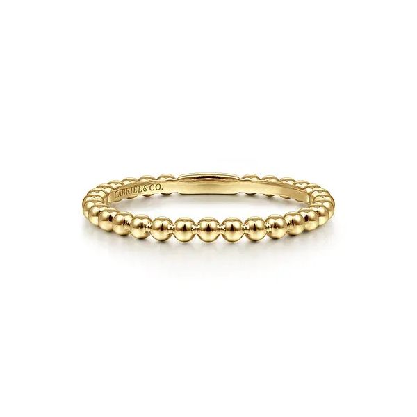 14K Yellow Gold Bujukan Beaded Stackable Ring Gray's Jewelers Bespoke Saint James, NY