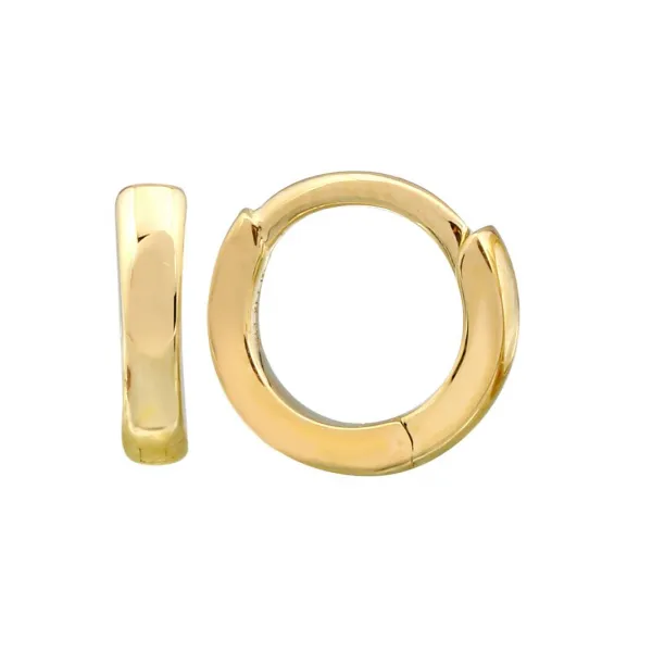 14kYellow Gold Huggie Hoop Earrings Gray's Jewelers Bespoke Saint James, NY